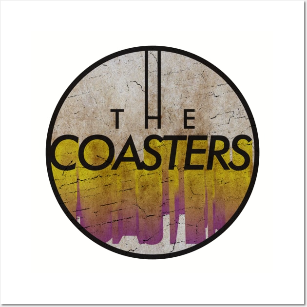 THE COASTERS - VINTAGE YELLOW CIRCLE Wall Art by GLOBALARTWORD